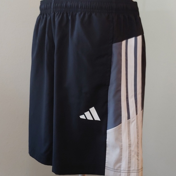 adidas Other - Adidas Men's Training Athletic Shorts Black and White Stripes Size Large NWT